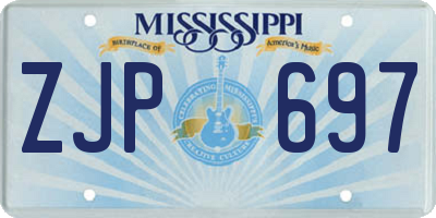 MS license plate ZJP697