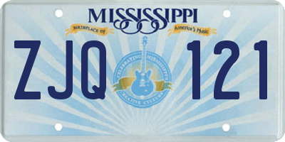 MS license plate ZJQ121