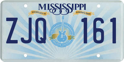 MS license plate ZJQ161