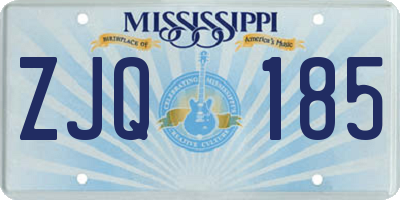MS license plate ZJQ185