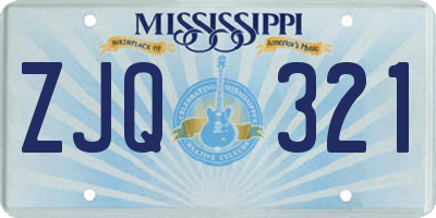 MS license plate ZJQ321