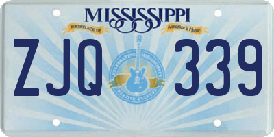 MS license plate ZJQ339