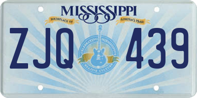MS license plate ZJQ439