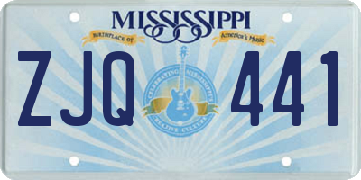 MS license plate ZJQ441