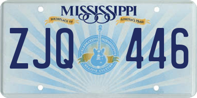 MS license plate ZJQ446