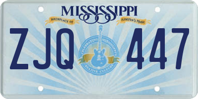 MS license plate ZJQ447