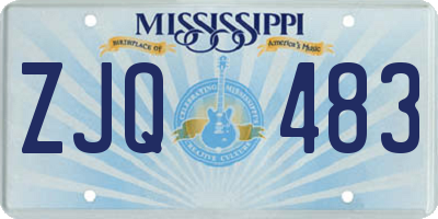 MS license plate ZJQ483