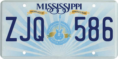 MS license plate ZJQ586
