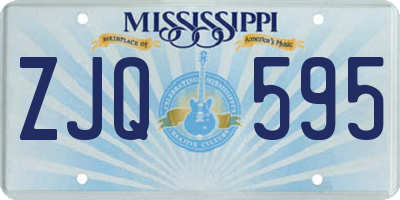 MS license plate ZJQ595