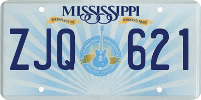 MS license plate ZJQ621