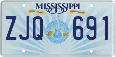 MS license plate ZJQ691