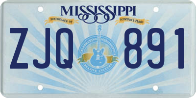 MS license plate ZJQ891