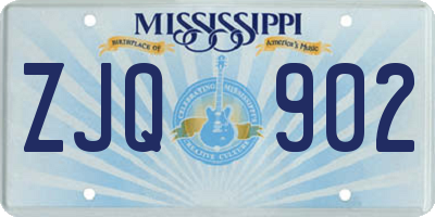 MS license plate ZJQ902