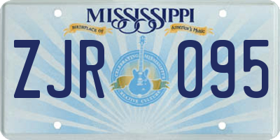MS license plate ZJR095