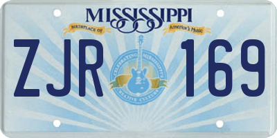 MS license plate ZJR169