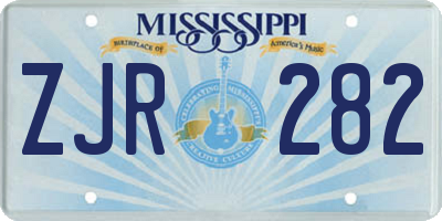 MS license plate ZJR282