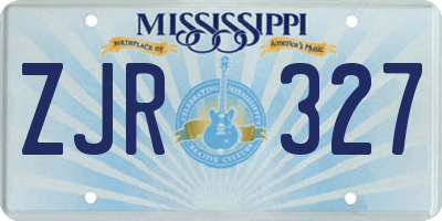 MS license plate ZJR327