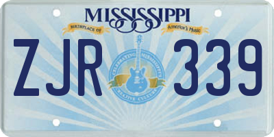 MS license plate ZJR339