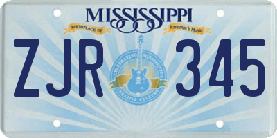 MS license plate ZJR345