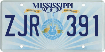 MS license plate ZJR391
