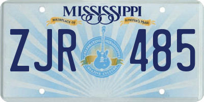 MS license plate ZJR485