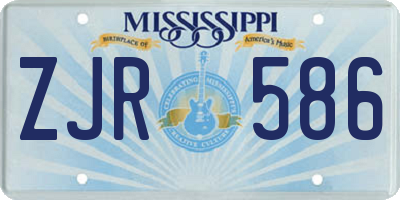 MS license plate ZJR586