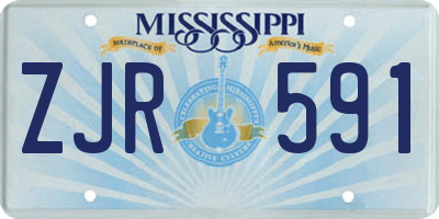 MS license plate ZJR591