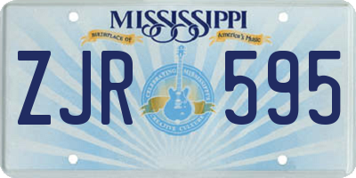 MS license plate ZJR595