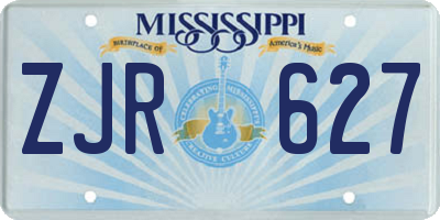 MS license plate ZJR627