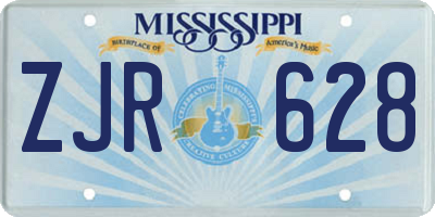 MS license plate ZJR628