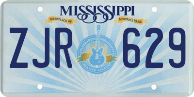 MS license plate ZJR629