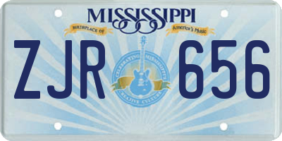 MS license plate ZJR656