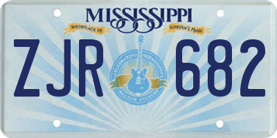 MS license plate ZJR682