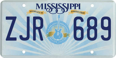 MS license plate ZJR689
