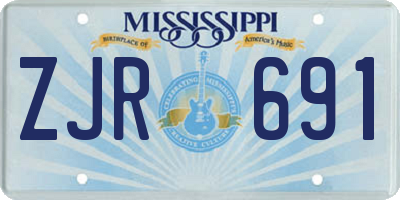 MS license plate ZJR691