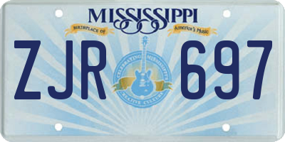 MS license plate ZJR697
