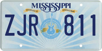 MS license plate ZJR811
