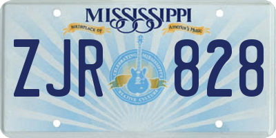 MS license plate ZJR828