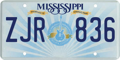 MS license plate ZJR836