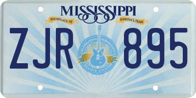 MS license plate ZJR895