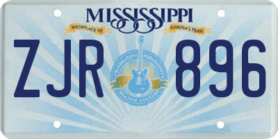 MS license plate ZJR896