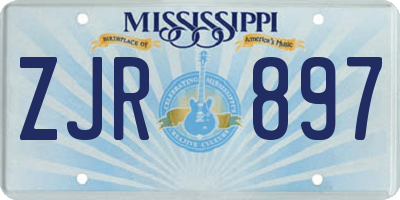 MS license plate ZJR897