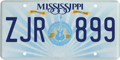MS license plate ZJR899