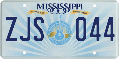 MS license plate ZJS044