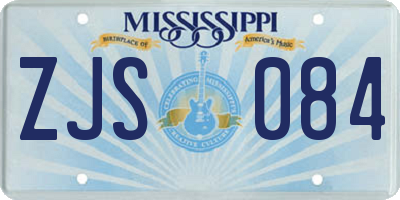 MS license plate ZJS084