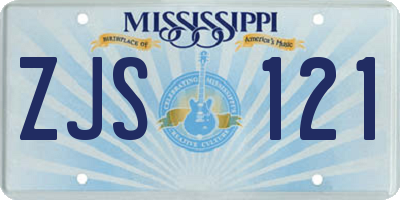 MS license plate ZJS121