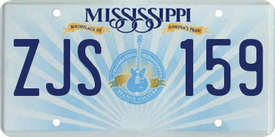 MS license plate ZJS159