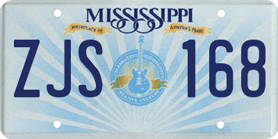 MS license plate ZJS168