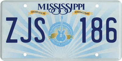 MS license plate ZJS186