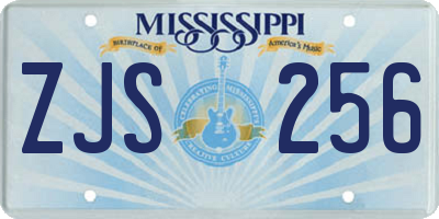 MS license plate ZJS256